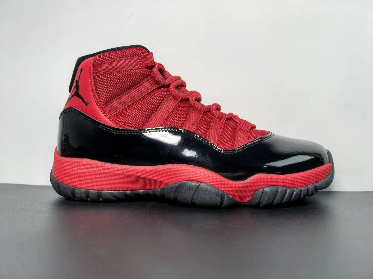 Nike Air Jordan 11 Bred Black Red Sneakers