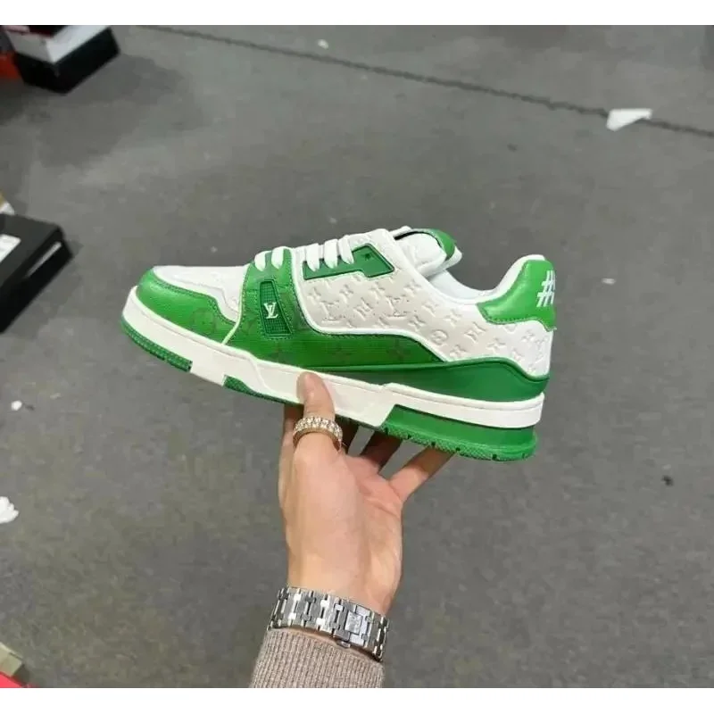 Louis Vuitton LV Trainer Green & White Sneakers