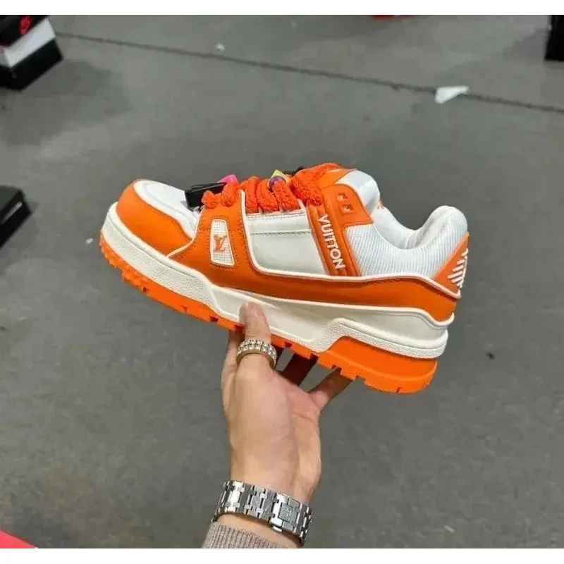 Louis Vuitton LV Trainer Orange/White Sneakers