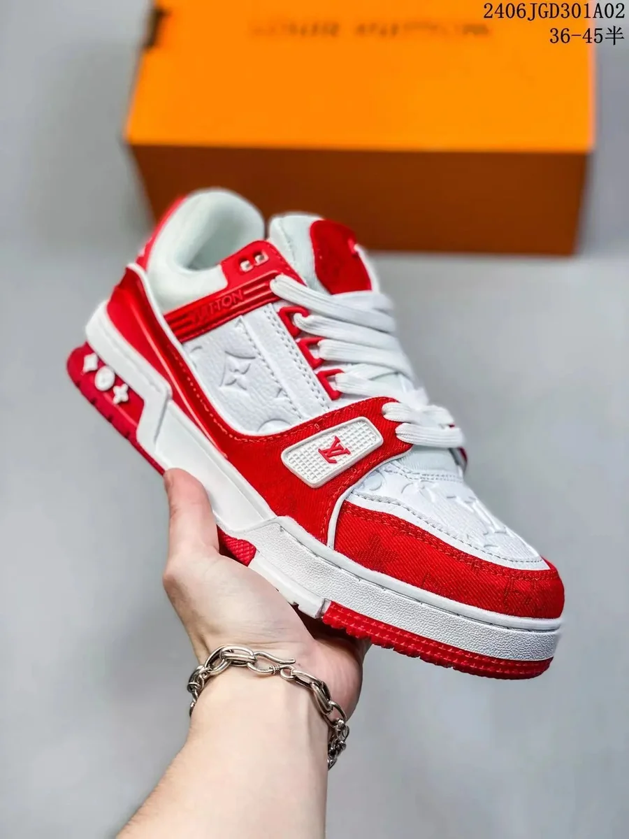 Louis Vuitton LV Trainer Red/White Sneakers