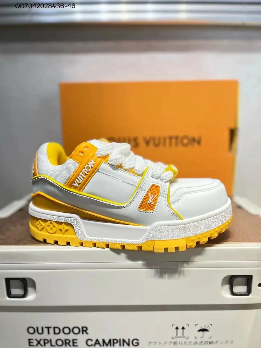 Louis Vuitton LV Trainer White/Yellow Sneakers