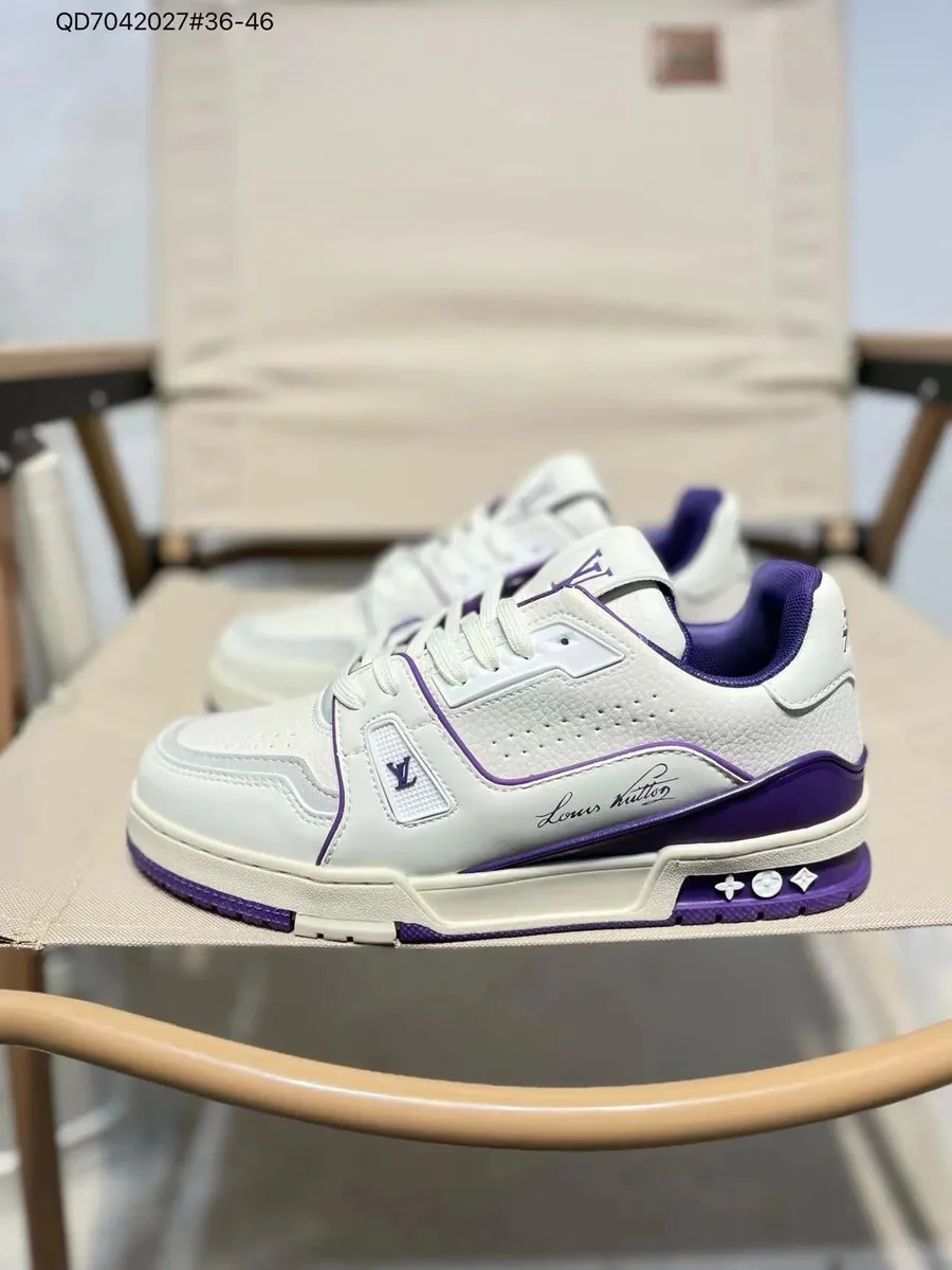 Louis Vuitton LV Trainer White/Purple Sneakers