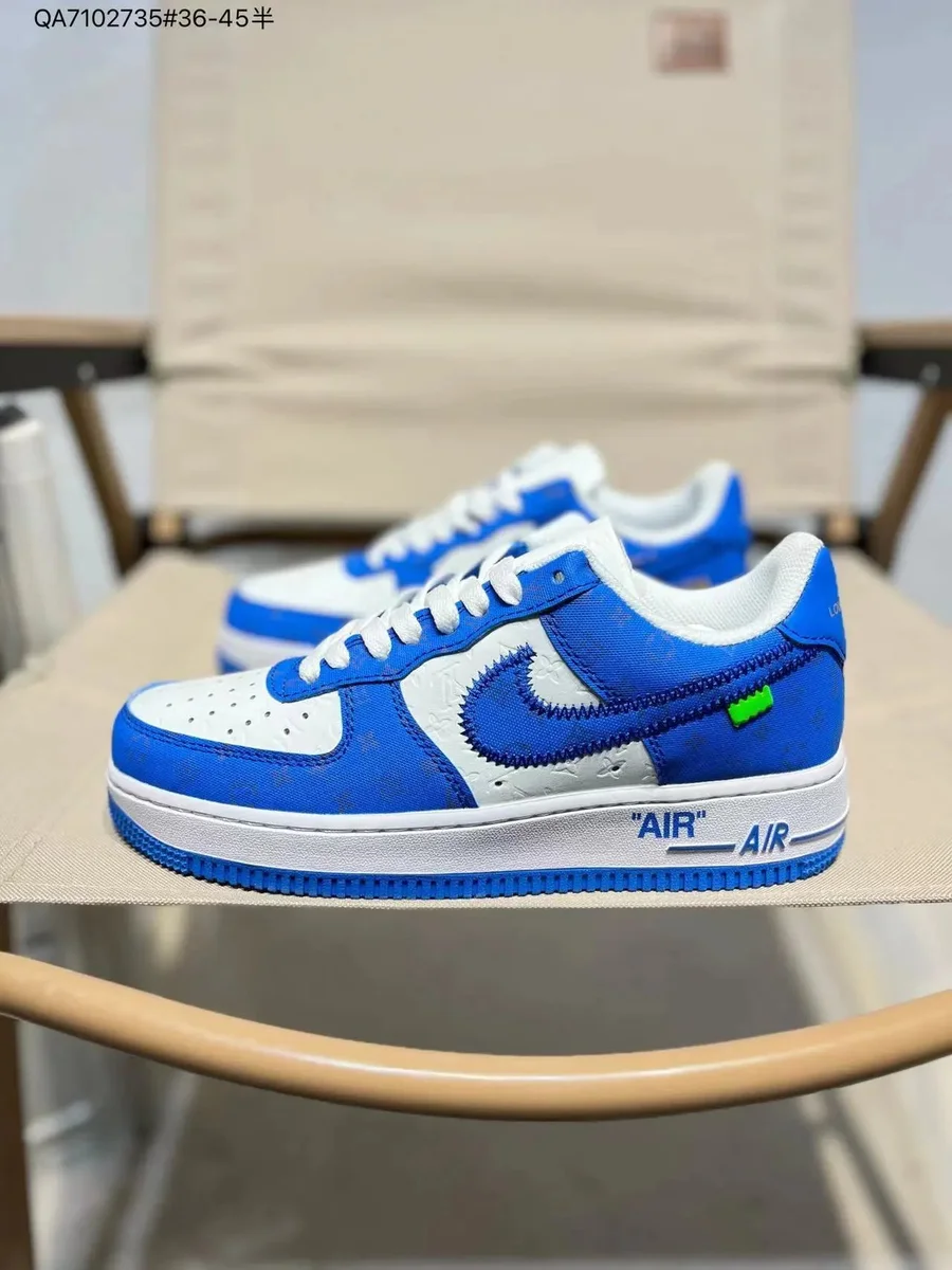 Nike Air Force 1 White/Blue Low '07 Sneakers