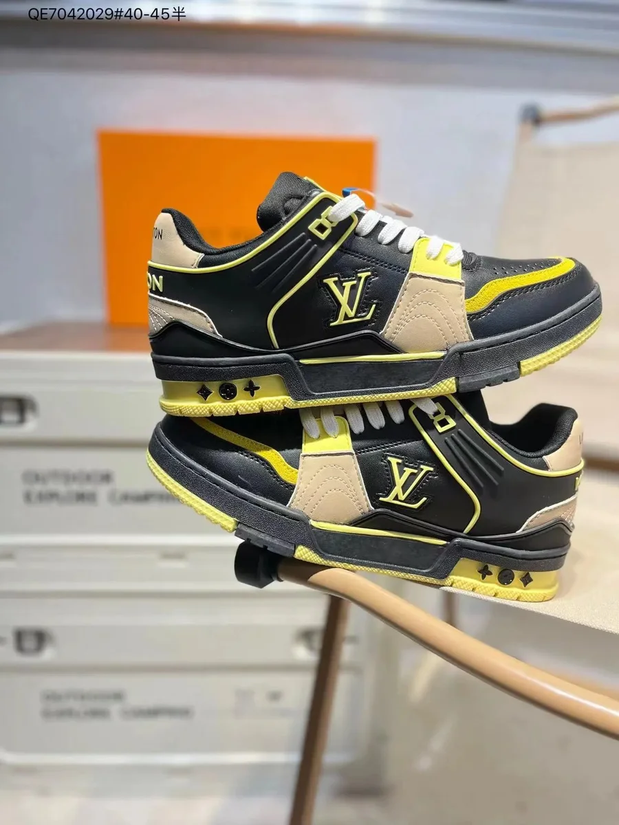 Louis Vuitton LV Trainer Black & Yellow Sneakers
