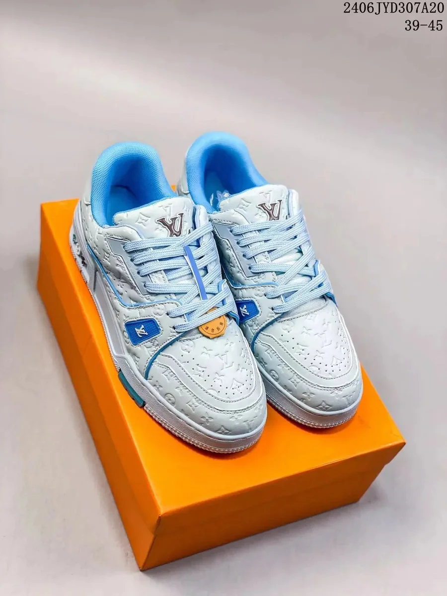 Louis Vuitton LV Trainer Monogram Sail/Blue Sneakers