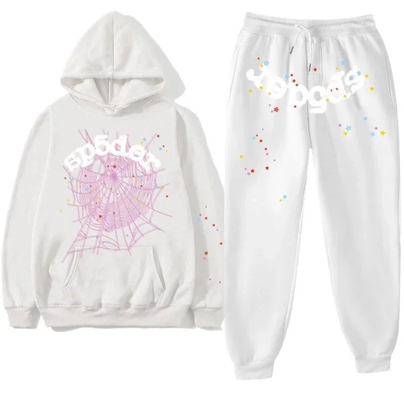 Palm Angels Spider White Printed Tracksuit Set