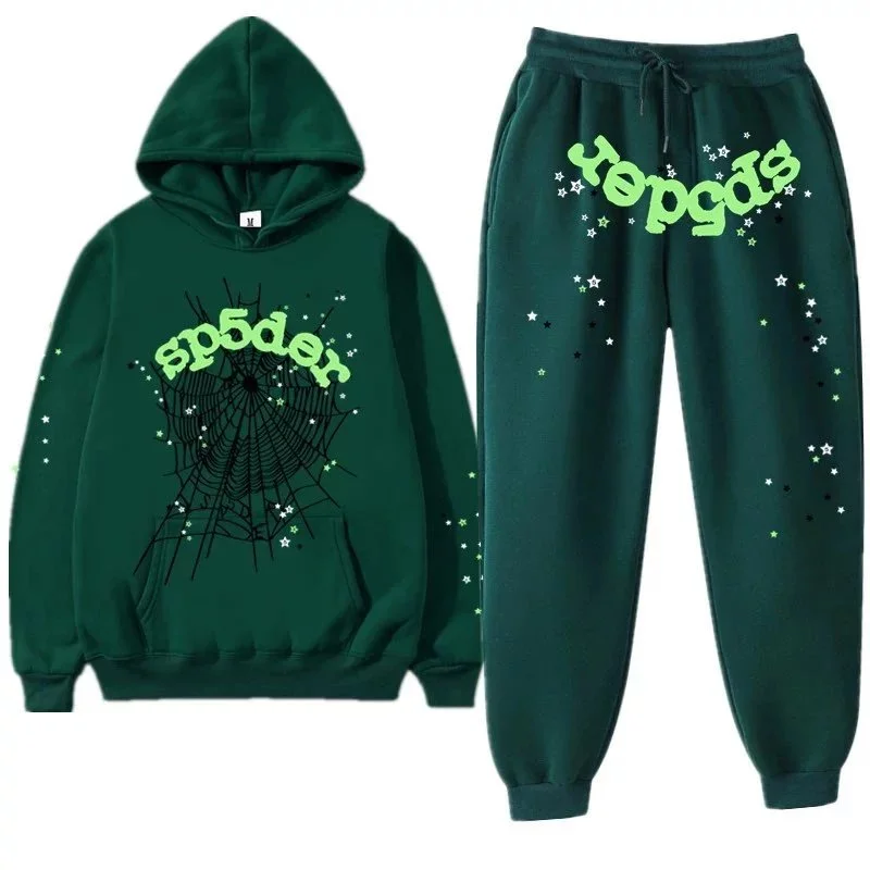 Palm Angels Spider Green Printed Tracksuit