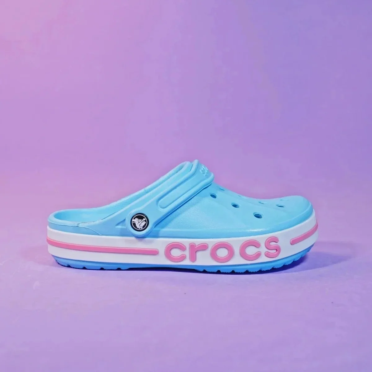 Crocs Bayaband Light Blue Pink Sandals