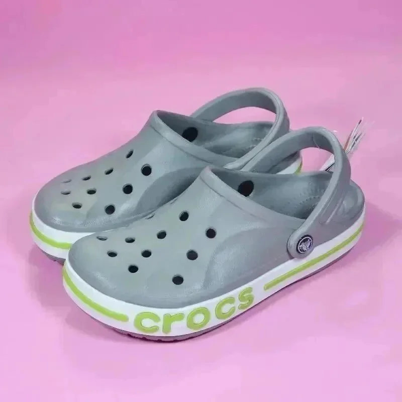 Crocs Bayaband Clogs Grey Lime Sandals