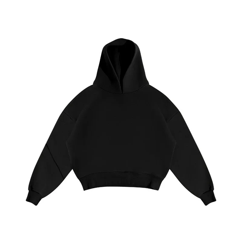 Black Oversized Hooded Sweatshirt