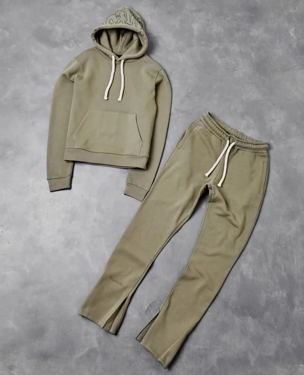 Olive Green Tracksuit Set