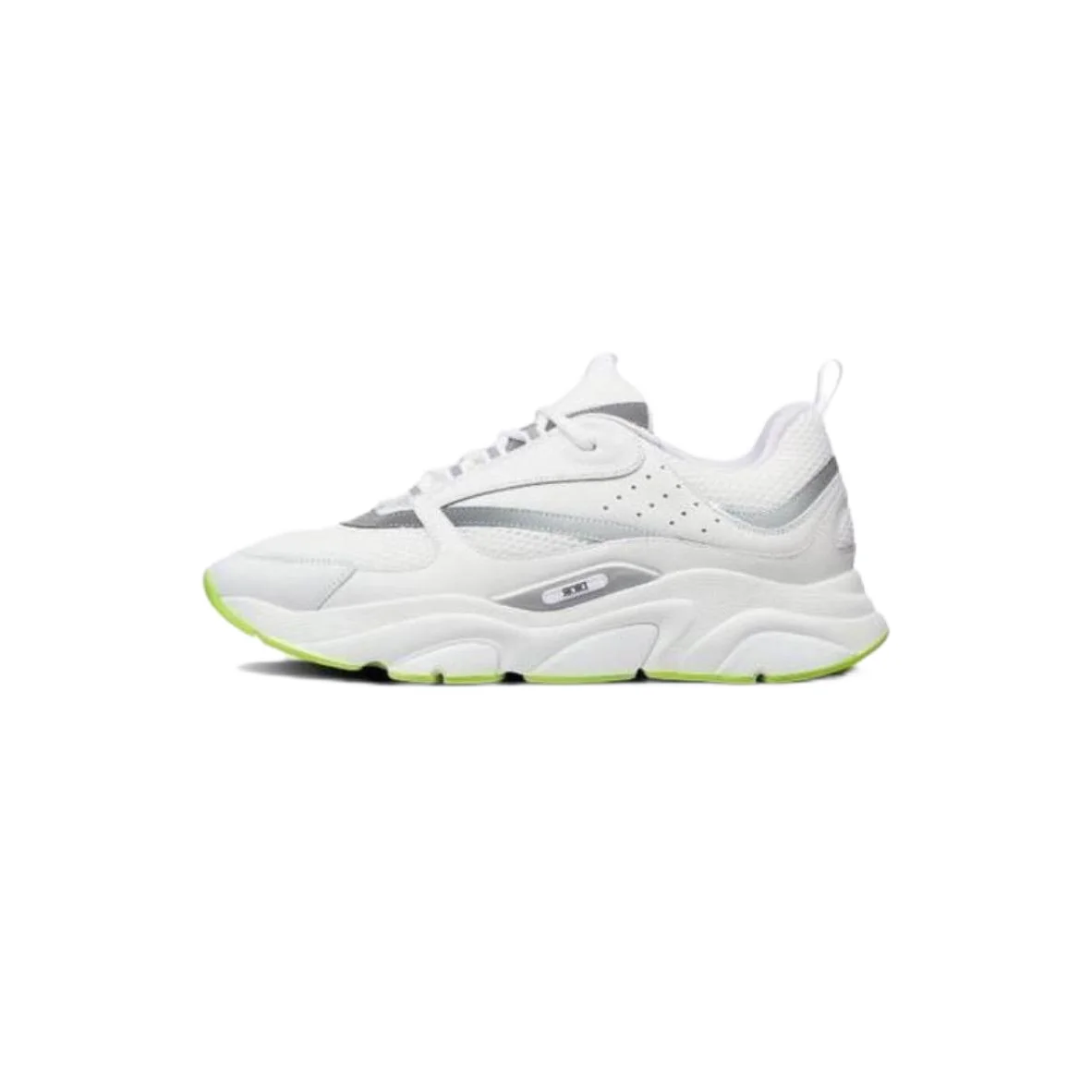White/Grey/Neon Green Sneakers