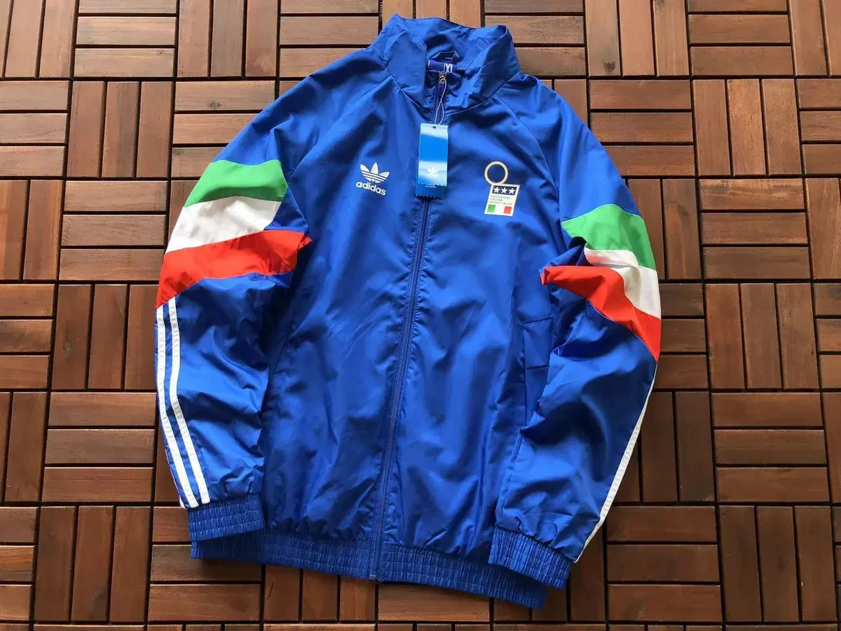 Adidas Classic Football Italy Jacket Blue
