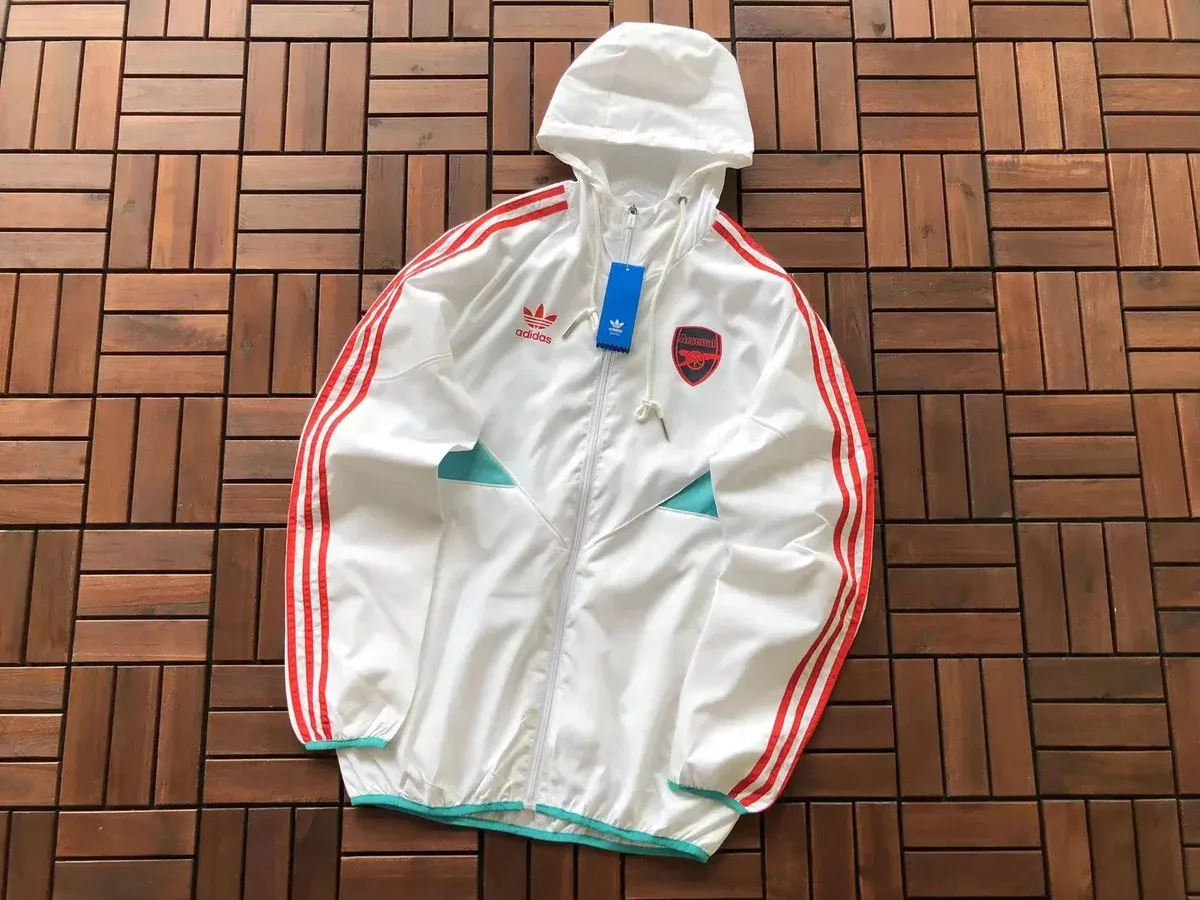 Adidas Arsenal White Red Jacket