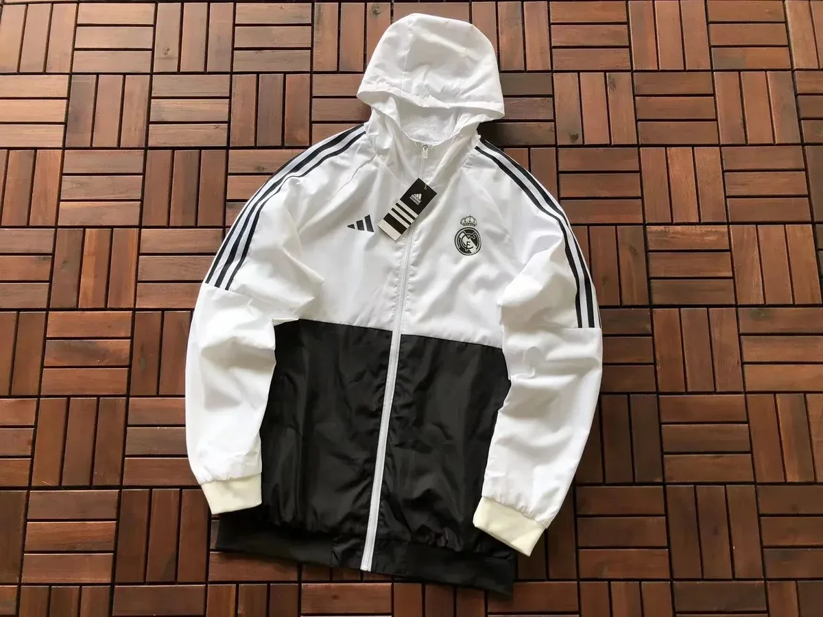 Adidas Real Madrid Classic Football Jacket White/Black