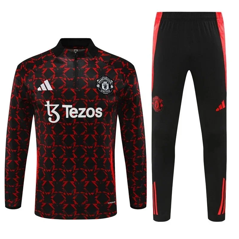 Adidas Manchester United Red Black Training Tracksuit