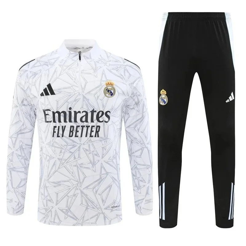 Adidas Real Madrid White/Black Training Tracksuit