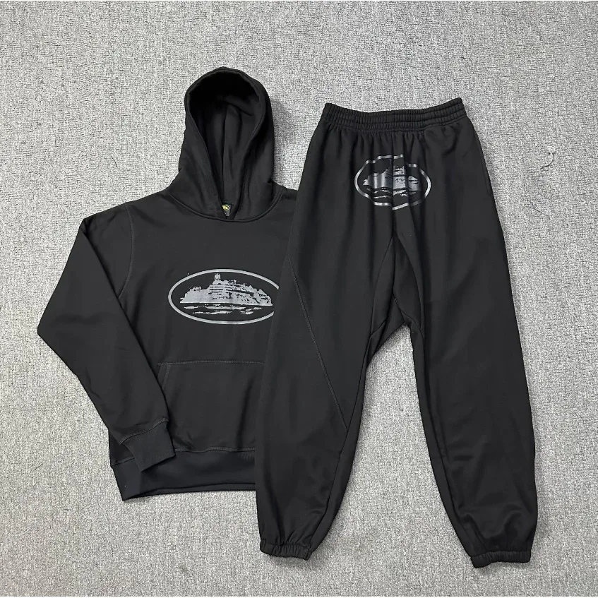 Black Cruise Graphic Hoodie & Pants Set