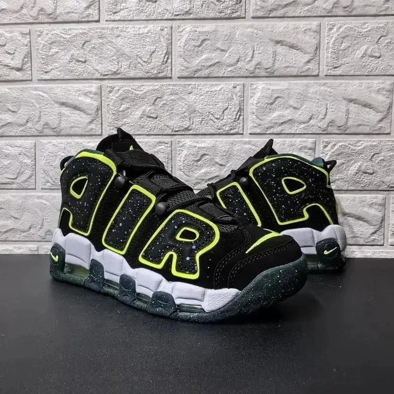 Nike Air More Uptempo Black/Volt Sneakers