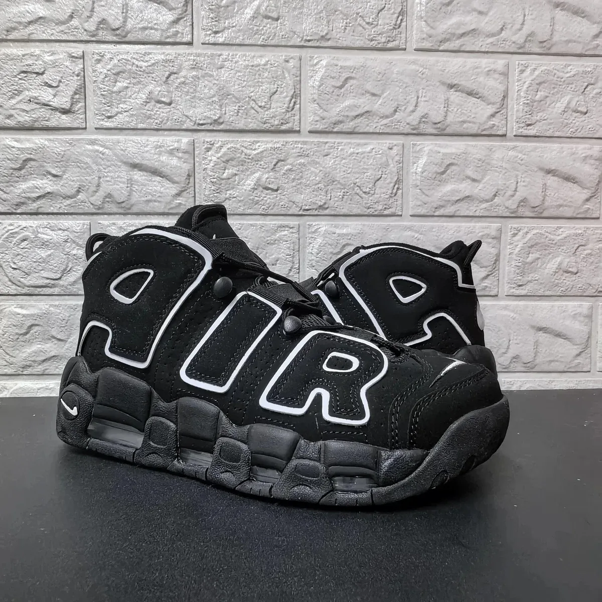 Nike Air More Uptempo Triple Black Sneakers