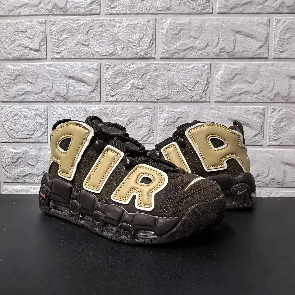 Nike Air More Uptempo Chocolate Brown Sneakers