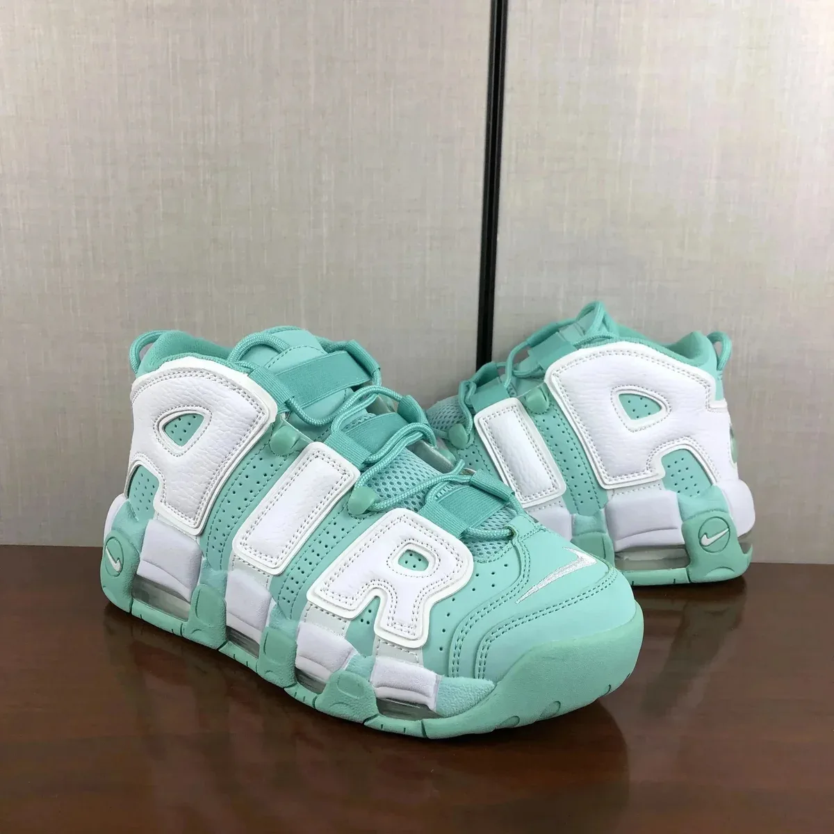 Nike Air More Uptempo Aqua Glow Sneakers