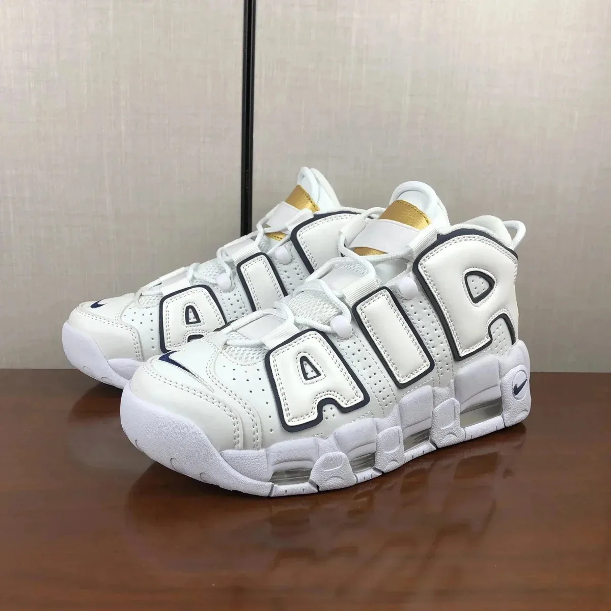 Nike Air More Uptempo White/University Gold Sneakers