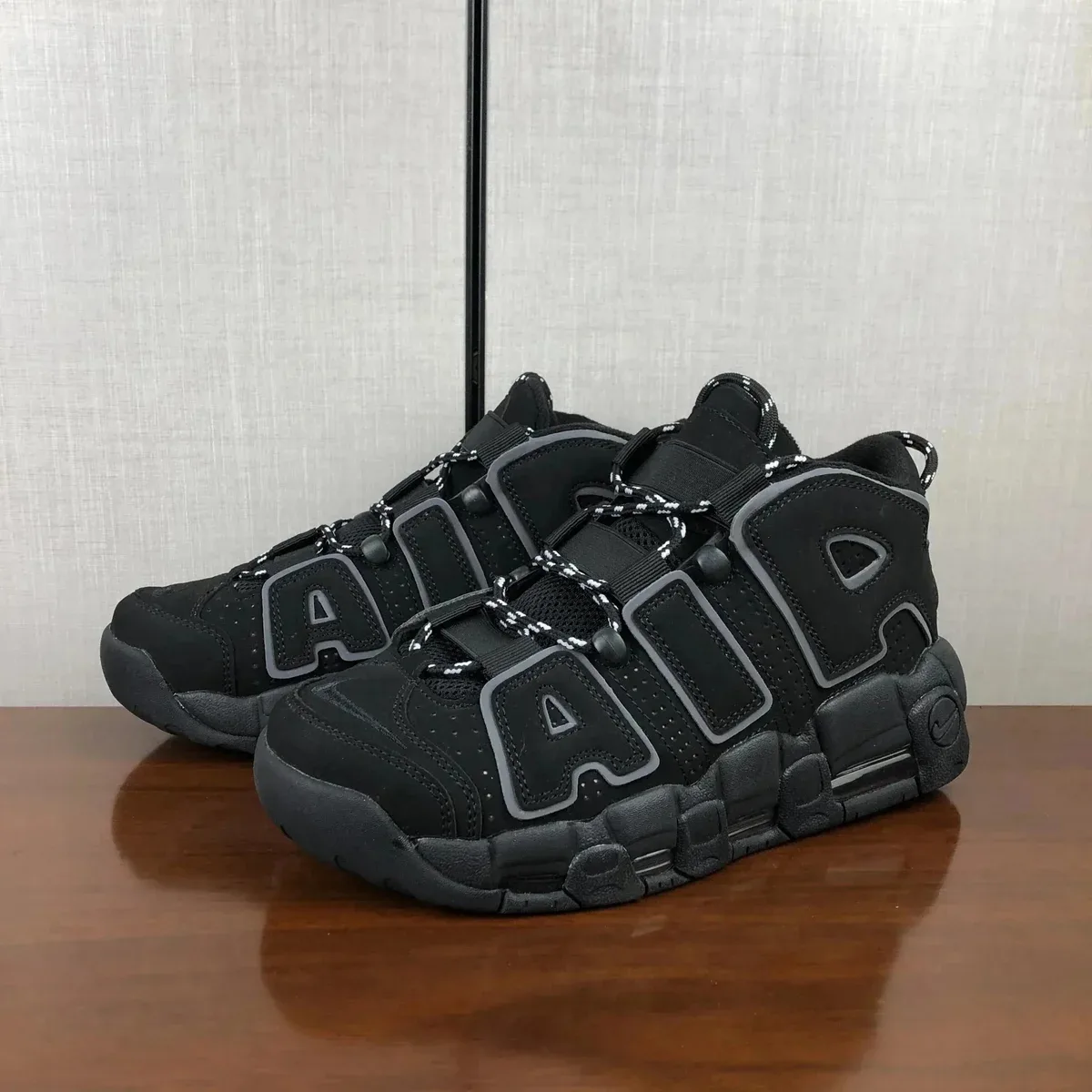 Nike Air More Uptempo Triple Black Sneakers