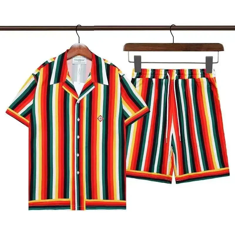Striped Co-ord Set in Rainbow Colors