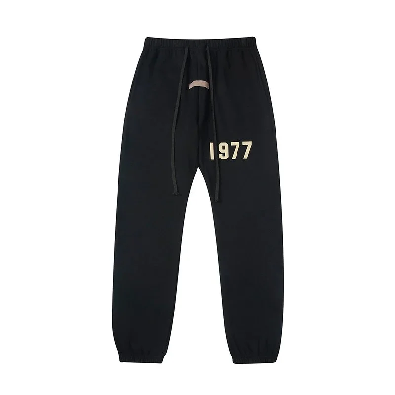 Black '1977' Sweatpants