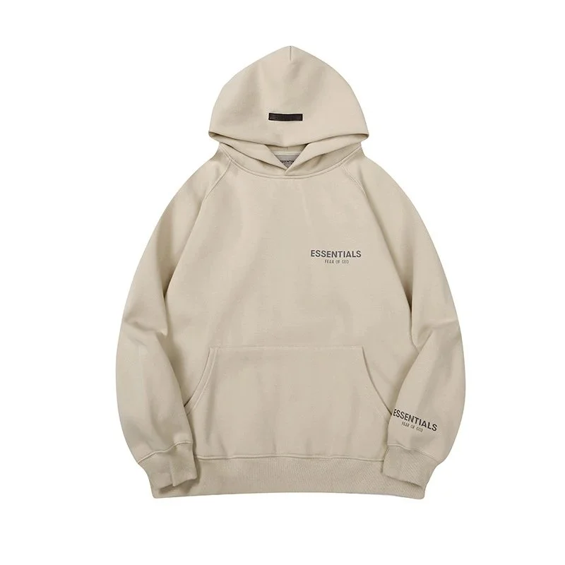 Fear of God Essentials Beige Hoodie