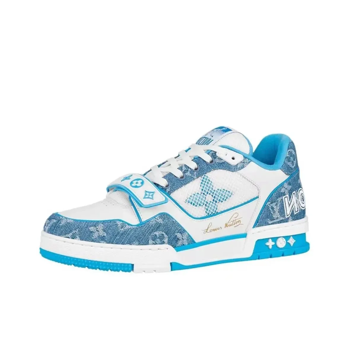 Louis Vuitton LV Trainer Blue Denim Sneakers