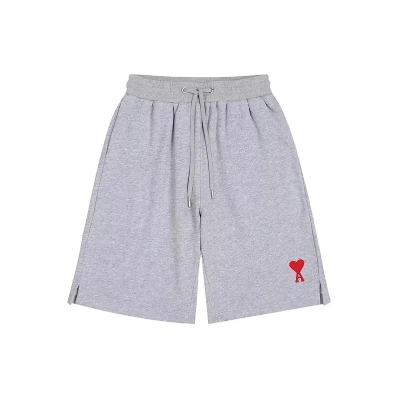 Ami Paris Grey AM Heart Shorts