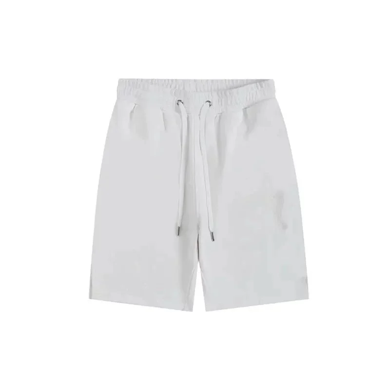 White Solid Shorts Casual