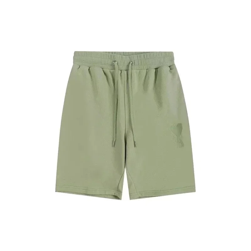 Green Solid Cotton Shorts