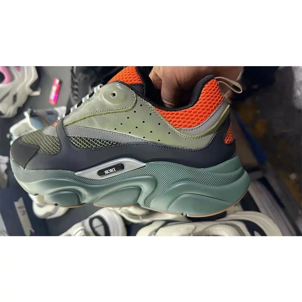 Dior Dior Book Tote Olive & Orange Sneakers