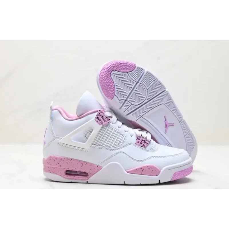 Nike Air Jordan 4 White/Pink Sneakers