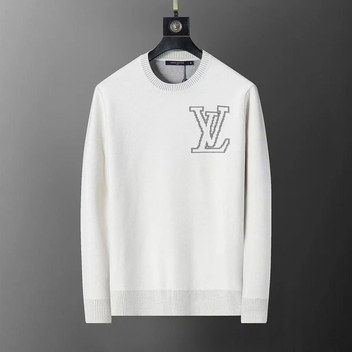 Louis Vuitton White LV Logo Sweater