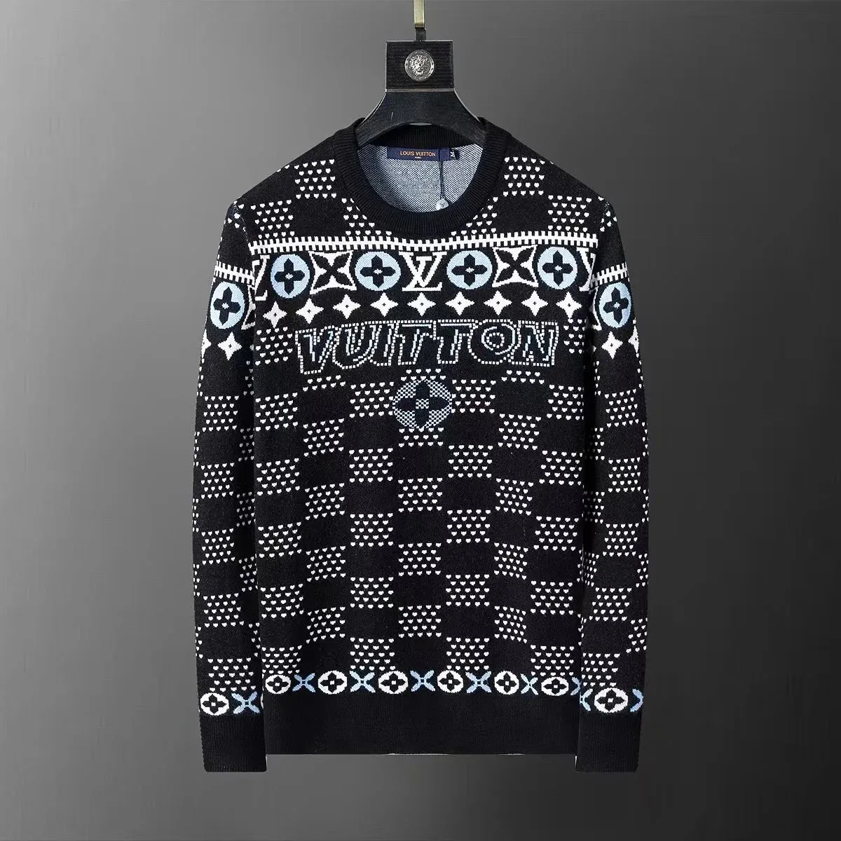 Louis Vuitton Classic Logo Knit Sweater Black/White