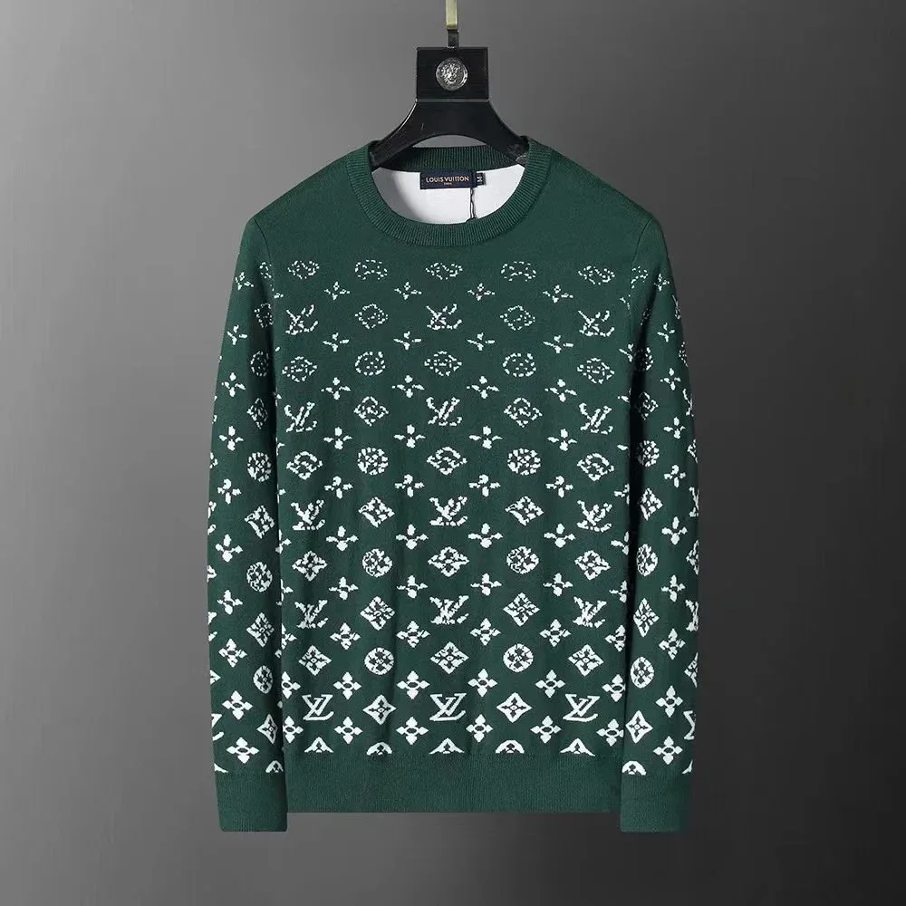 Louis Vuitton Monogram Print Sweater Green