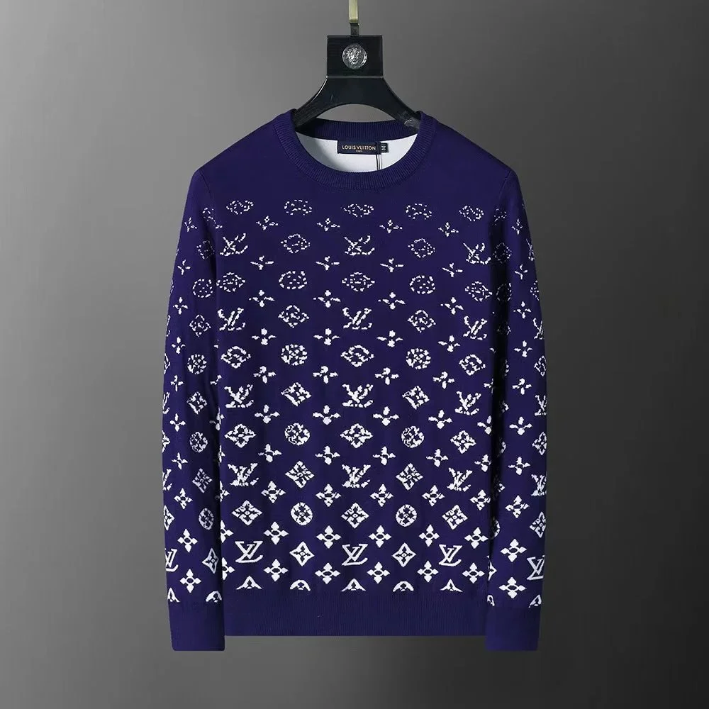 Louis Vuitton Classic Logo Sweater Navy Blue