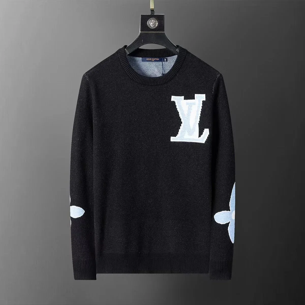 Louis Vuitton Classic Logo Black Knit Sweater