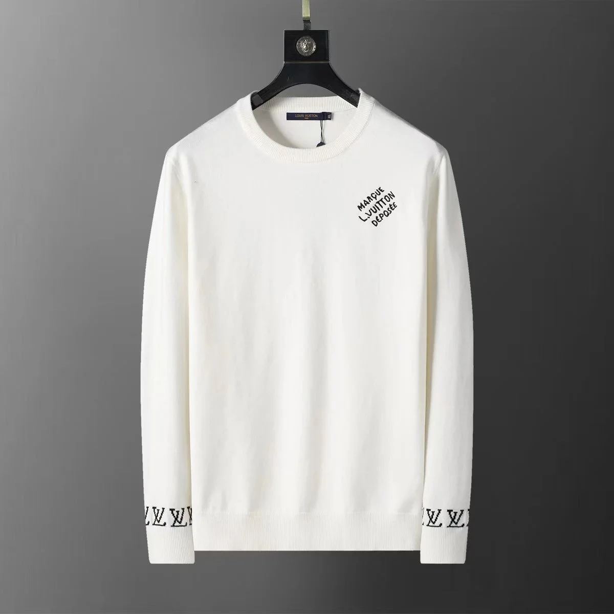 Louis Vuitton White LV Monogram Sweater