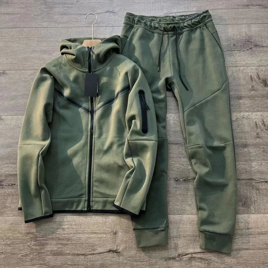 Nike Air Tech Fleece Olive Green Tracksuit