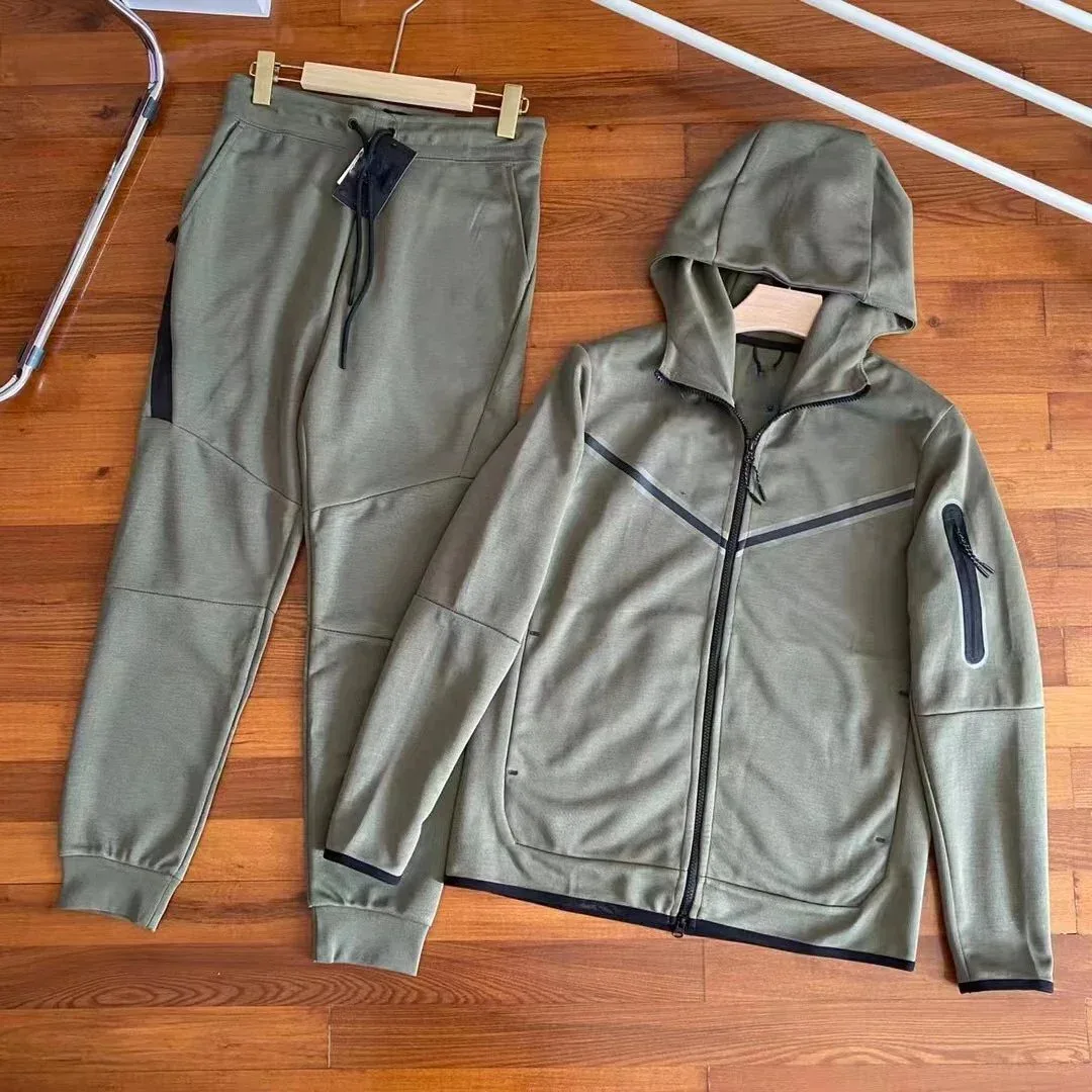 Nike Air Tech Fleece Olive Tracksuit Set