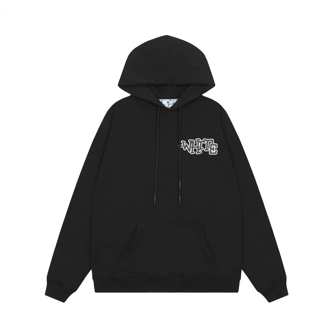 Off-White OW100 'WHITE' Black Hoodie