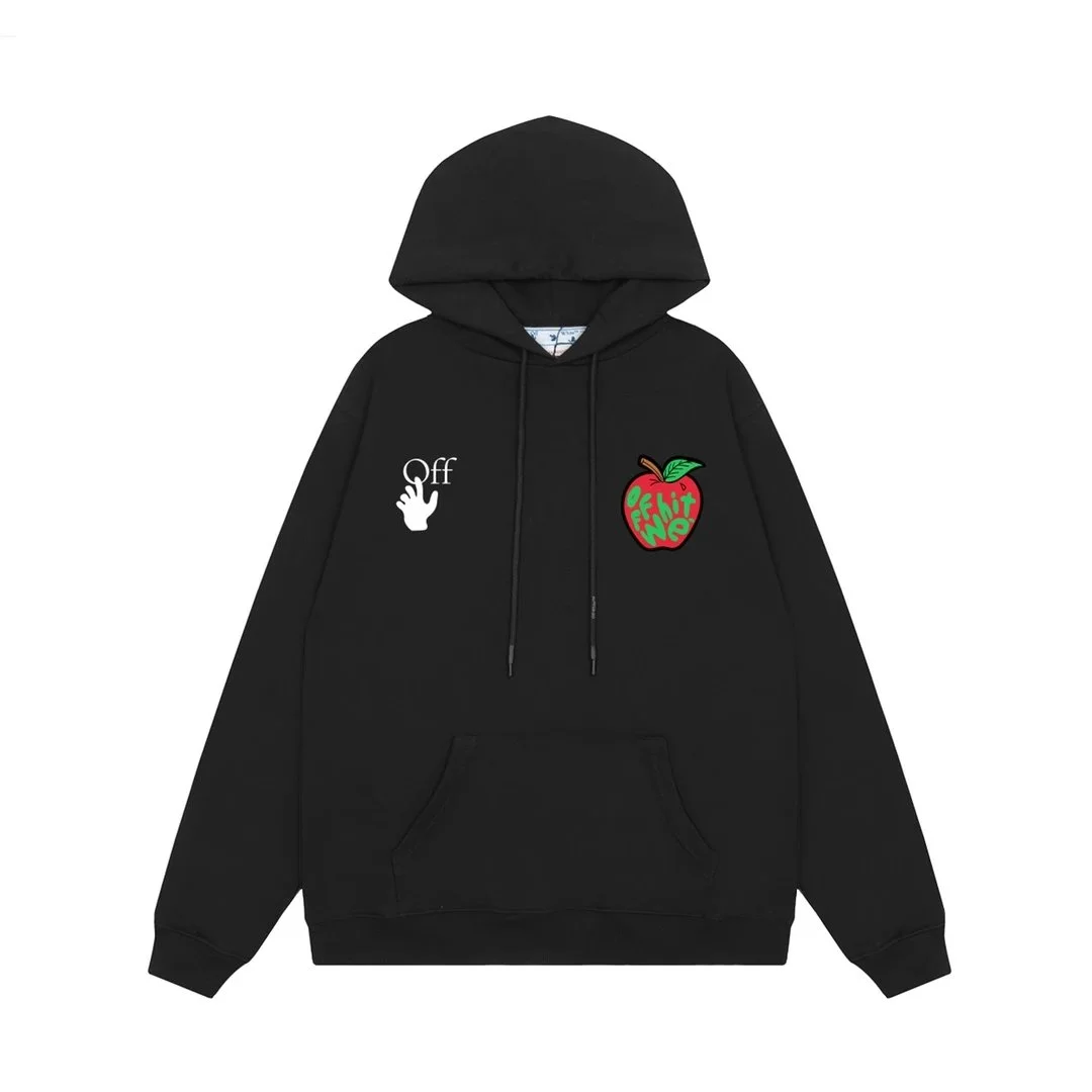 Off-White OW100 Apple Hoodie Black Hoodie