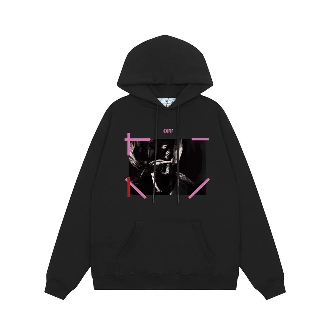 Off-White Hoodie Black Caravaggio Print