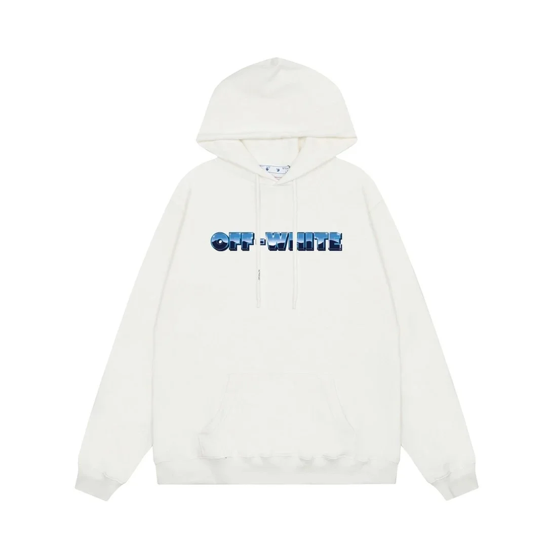 Off-White Hoodie White 'OFF-WHITE' Logo Graphic