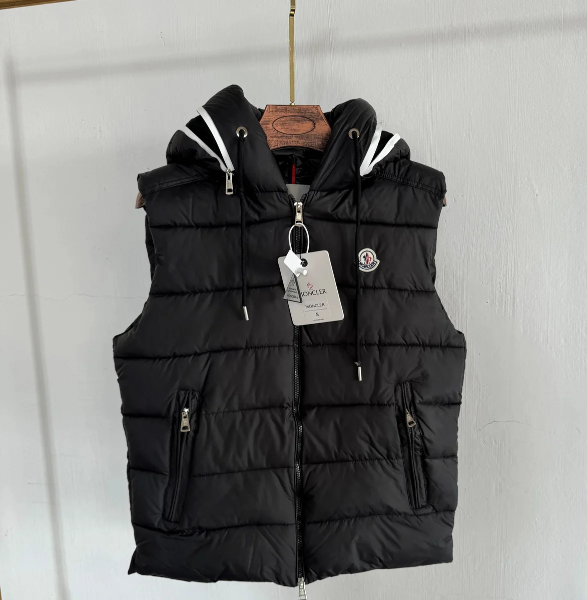 Moncler Double Band Vest Black Winter Jacket